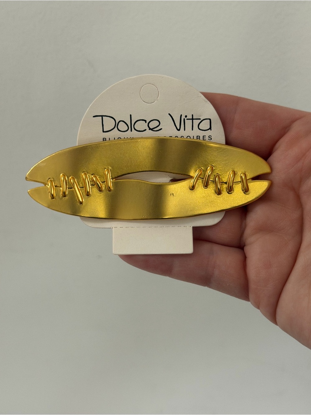 Vintage Dolce Vita Paris Gold Statement Brooch